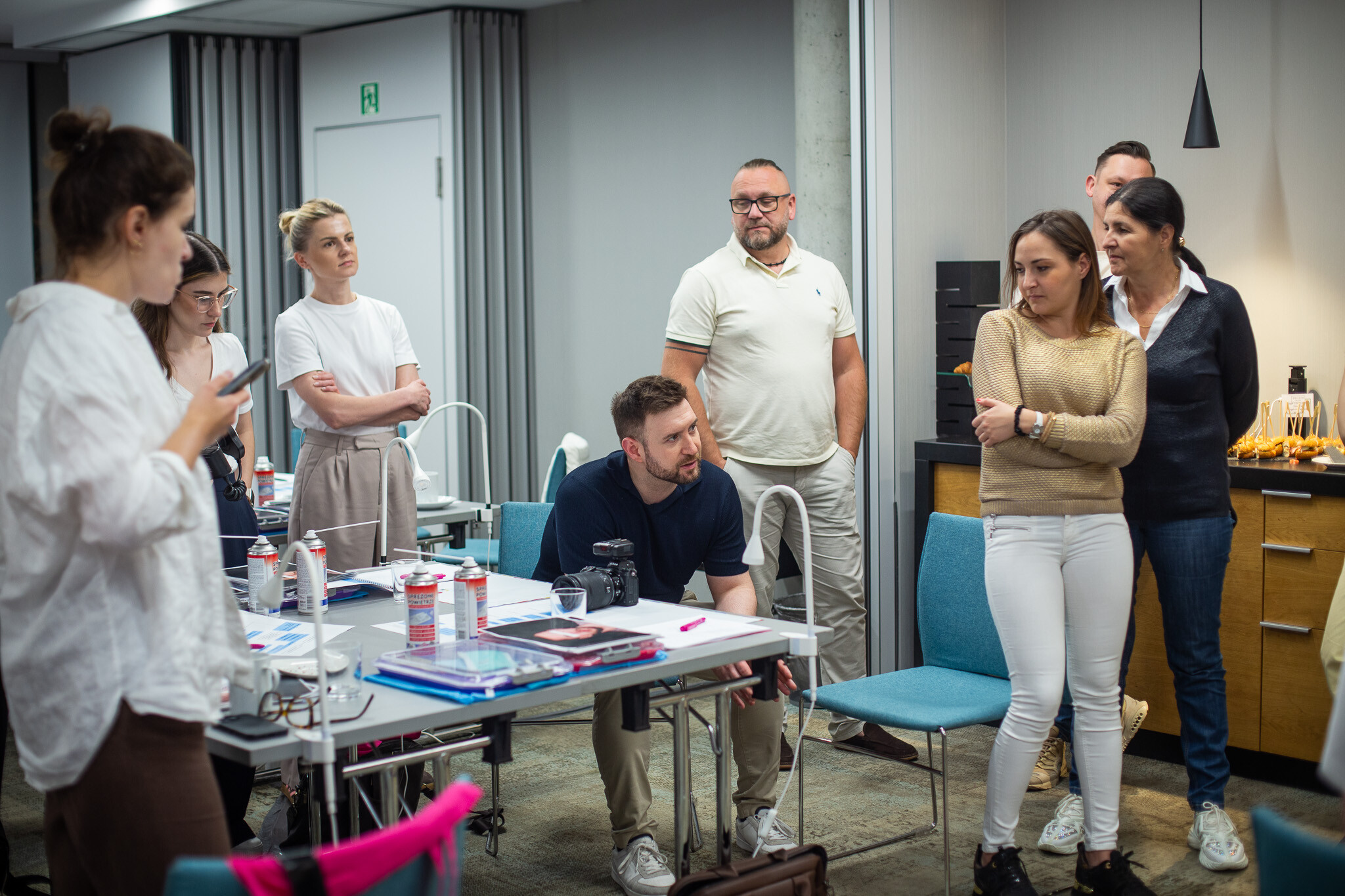 Karol Babiński i lekarze dentyści na kursie